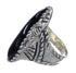 Southwest Sterling Silver And Jet Jewelry Ring Size 5-1/2 VX59854